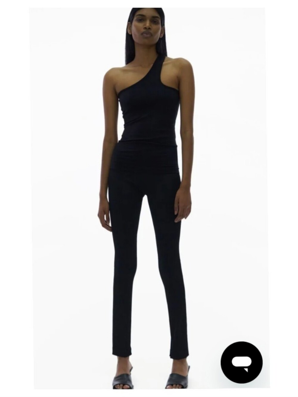 NWT HELMUT LANG Black Core Seamless Cut Out Tank XS/S Vixen 80s Contemporary